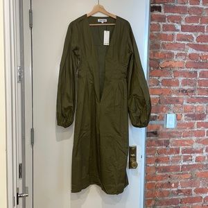 Size Large Andrea Iyamah Nia Culotte Olive Jumpsuit